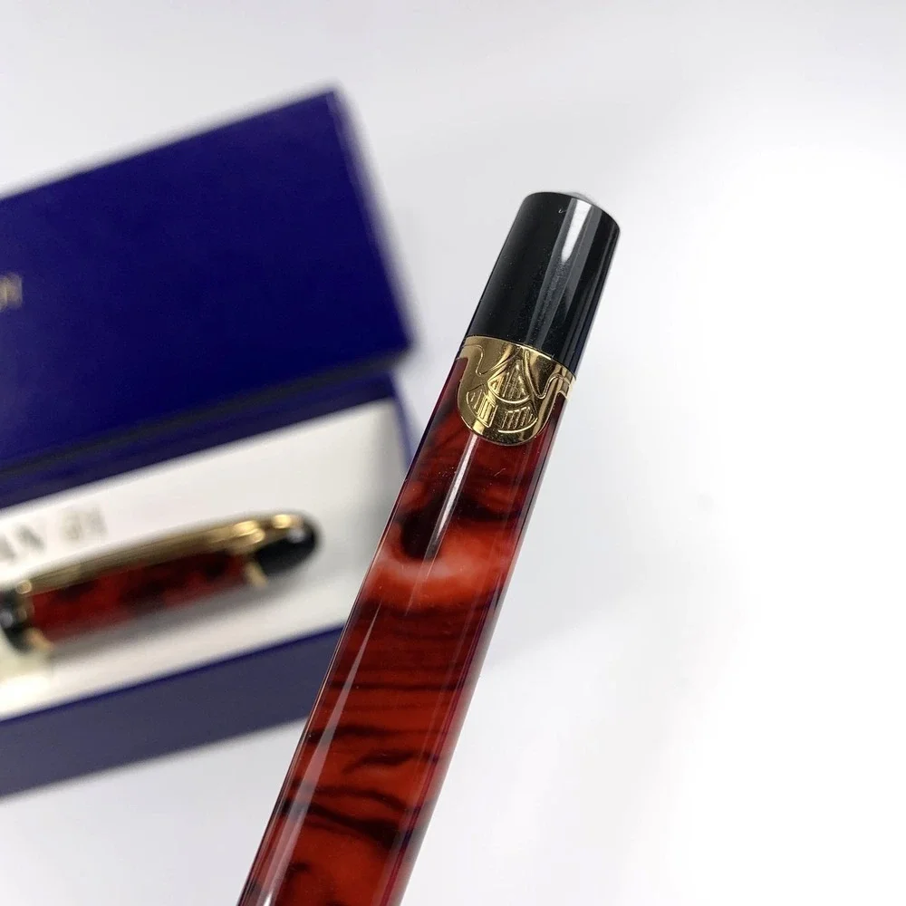 Waterman Phileas Red Marble Fountain Pen & Rollerball Set in Box - Ink & Manual‎